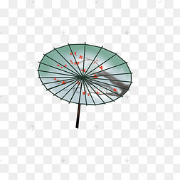 水墨梅花古风雨伞