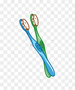 手绘卡通牙刷插画