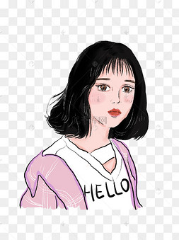 刘海手绘图片-刘海手绘图片素材免费下载-千库网