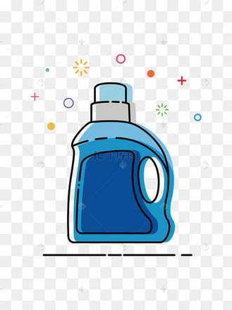 mbe插画风格矢量扁平洗衣液图标元素