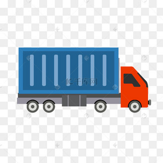 集装箱矢量卡通货运车