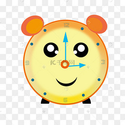 小熊卡通钟表闹钟png下载