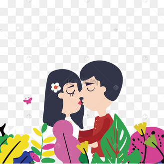 亲嘴情侣图片_亲嘴情侣设计图片素材大全-千库网