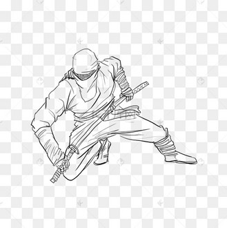 日本忍者武士刀刺客人物速写动态