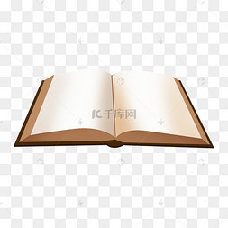 卡通翻开的书籍抠图