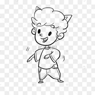 儿童节简笔速写手绘涂鸦小男孩漫画