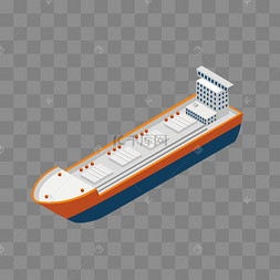 大型的卡通轮船插画