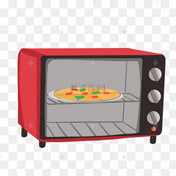 红色电器烤箱