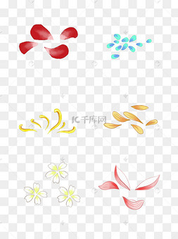 手绘花花瓣小清新可商用元素