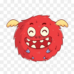 红色微笑的恶魔矢量素材