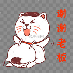 猫咪谢谢老板表情包