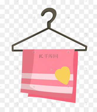 洗漱用品擦脸毛巾插画