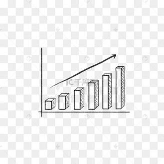 线性增长趋势图q版简笔手绘线条