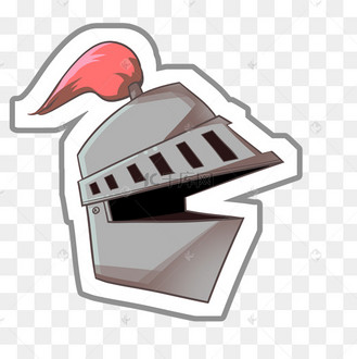 金属的骑士头盔插画