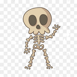 q版可爱万圣节骷髅插画卡通