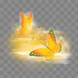 梦幻梦境蝴蝶梦幻梦境蝴蝶彩色蝴蝶装饰设计元素梦幻动物粉色星空蝴蝶