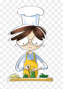 厨师切菜png免抠