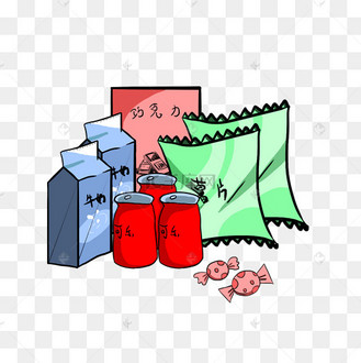 卡通零食小包装插画