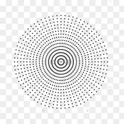 黑白渐变放射圆点