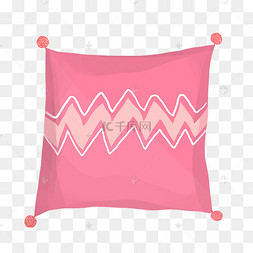 手绘粉色的手绢插画