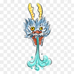 吐水的蓝色龙头