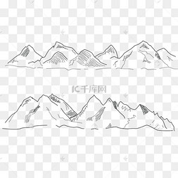 山脉简图怎么画图片