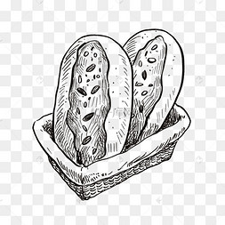 食物黑白线描线稿19