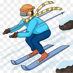 滑雪人物图画图片