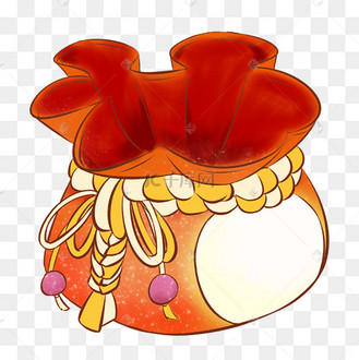 可爱的福袋手绘插画