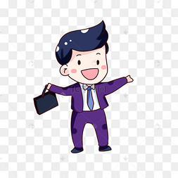 上班族男女卡通