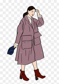 卡通时髦女孩