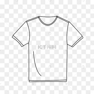 手绘短t恤服装图