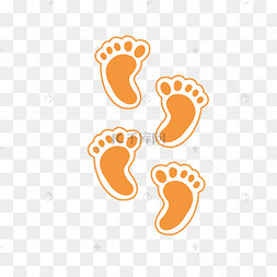 橙色小宝贝的脚印
