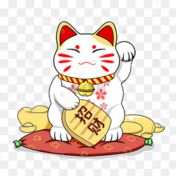 可爱招财猫卡通手绘下载 png下载psd加油无尾小黄猫卡通手绘表情包