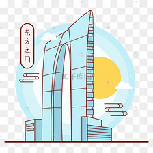 苏州东方之门夜景