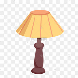 卡通手绘实用台灯插画