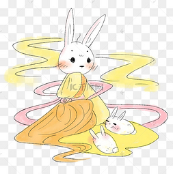 中秋节兔子仙子与小白兔