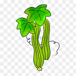 手绘卡通黄瓜插画