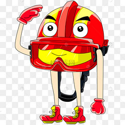 卡通安全帽红色