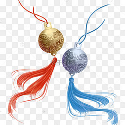 中国风手绘金银铃铛