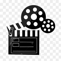 下载 png下载psd看电影喇叭插画下载 png下载ai电影胶片卡通插画下载