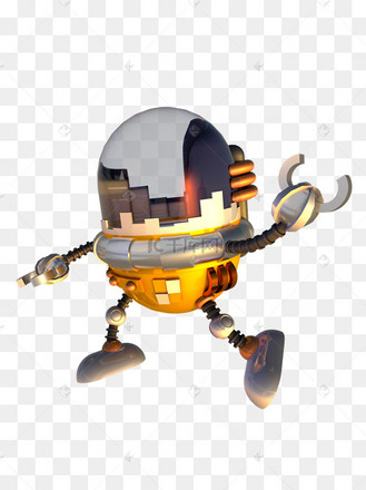 机器人ai科技感小黄人太空服人工智能卡通
