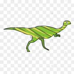 绿色的细颚龙插画
