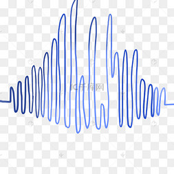 蓝色简约音轨矢量图