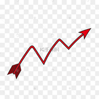 红色箭头数据上涨箭头