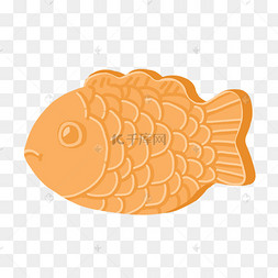 卡通小鱼美味鱼饼