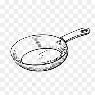 简约手绘卡通中式炒锅平底锅不粘锅