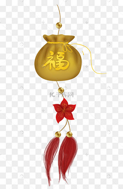 农历新年元宵节金色福袋
