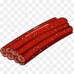 一束辣条零食插画