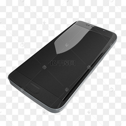 立体写实手机平放透视正面png素材